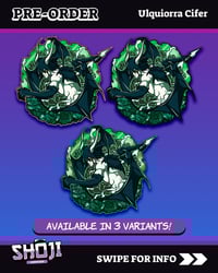 Image 2 of Emo Villain Enamel Pin (In Hand)