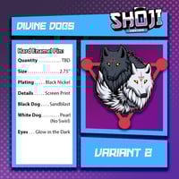 Image 5 of Black And White Dogs Enamel Pin (In Stock)