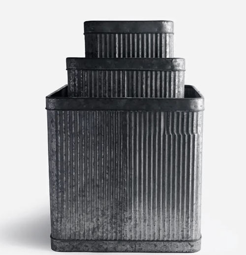 Image of Square Metal Planter