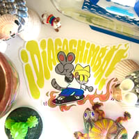 Image 3 of Skater Cat Sticker