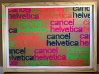 Image 1 of cancel helvetica framed wall art