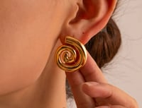 Image 4 of Gold Coil Earrings