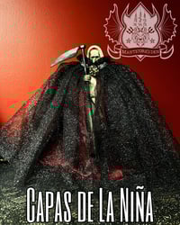 Capa de La Niña – Black & Red Glitter Veil with Gem Brooch