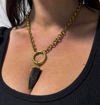 Image 1 of Black Tourmaline Icicle Necklace 