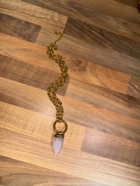 Image 2 of Rose Quartz Icicle Necklace 