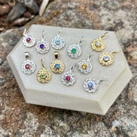 Image 2 of Silver Birthstone Wreath Charm