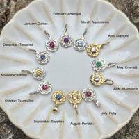 Image 3 of Silver Birthstone Wreath Charm