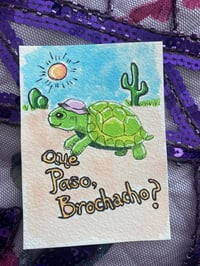 Hiking Turtle Artist Trading Card