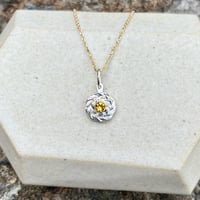 Image 10 of Mixed Metal Birthstone Wreath Charm