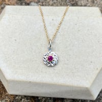 Image 4 of Mixed Metal Birthstone Wreath Charm