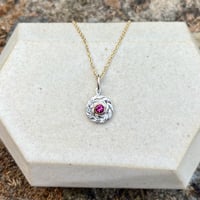 Image 9 of Mixed Metal Birthstone Wreath Charm