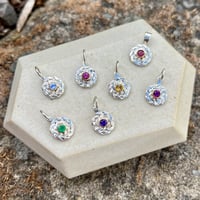 Image 1 of Mixed Metal Birthstone Wreath Charm