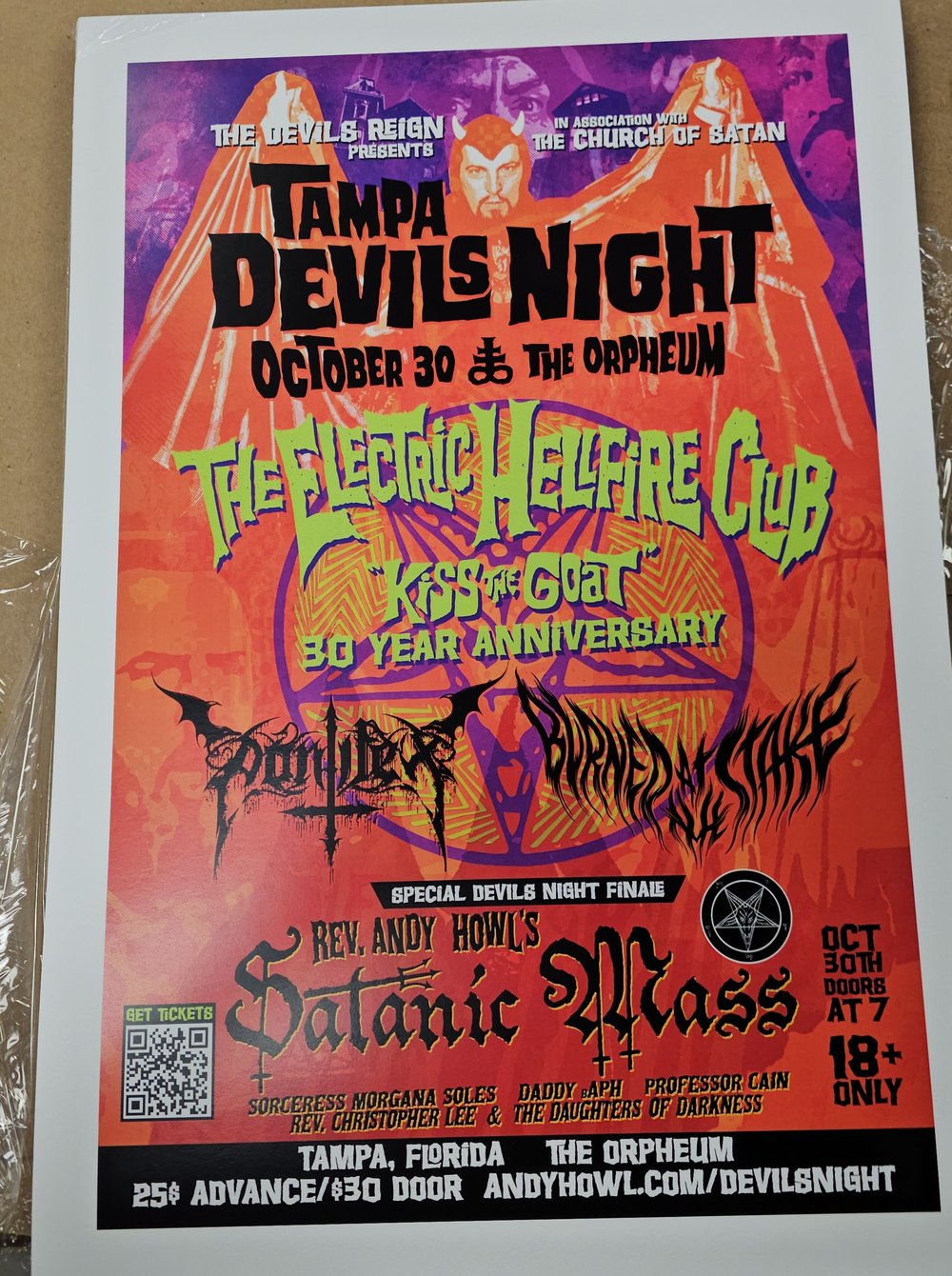 Image of TAMPA DEVILS NIGHT SHOW POSTER 13x19