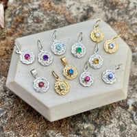 Image 14 of Mixed Metal Birthstone Wreath Charm