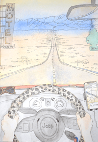 "Beyond Barstow" (for Lea Thau's "The Hopefull Locals")