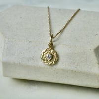 Image 4 of Gold Birthstone Wreath Charm