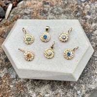 Image 1 of Gold Birthstone Wreath Charm