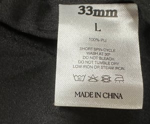 Image of 33mm Zayn PU Faux Leather Jacket Black Moto Style Mens Size L NEW - Free Shipping
