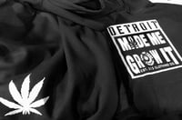 Image 2 of DETROIT MADE ME GROW IT™️ HOODIE BLACK/WHITE
