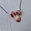 Copper and Sterling Silver Hydrangea Blossom Necklace