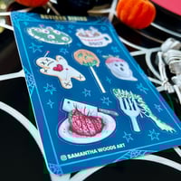 Image 2 of Devious Dining, Spooky Food - Sticker Sheet