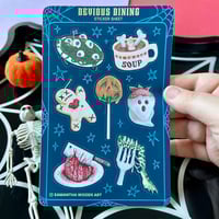 Image 3 of Devious Dining, Spooky Food - Sticker Sheet