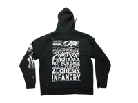 Image 2 of  Sade 2Pace NY Infantry Knights custom screen print black/white bleached hoodie