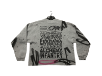 Image 2 of Sade Black Panther party war custom screen print gray/black sweatshirt