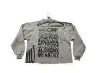 Image 2 of  Sade  2Pac Black Panther Douglass war custom screen print gray/black sweatshirt