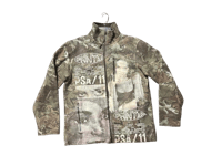 Image 1 of Sade Lauren Hill custom screen print green/white camo jacket