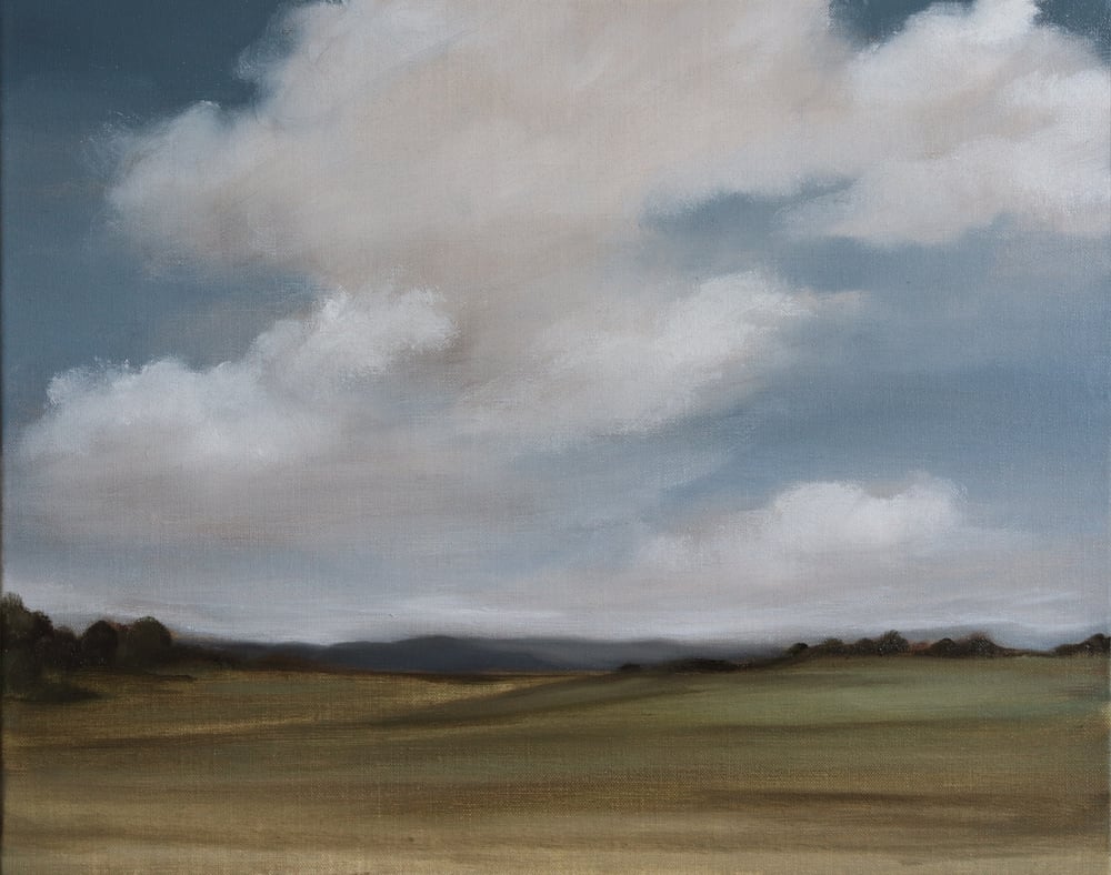 Image of Nuages sur la campagne au printemps