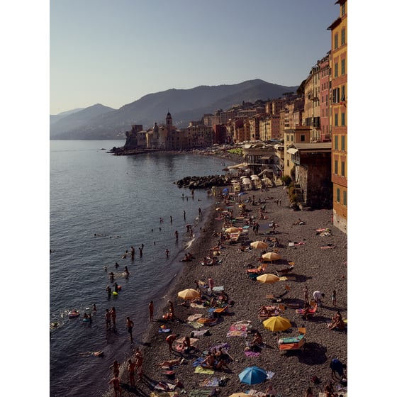 Image of Golden Camogli View (Camogli Dorata 02) — Camogli Beach Fine Art Print
