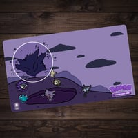 Image 1 of Halloween 2025 Bubble Gengar Cute Pokemon Playmat