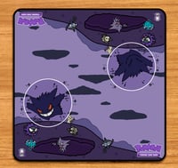 Image 1 of Halloween 2025 Bubble Gengar Pokemon Two Player Playmat