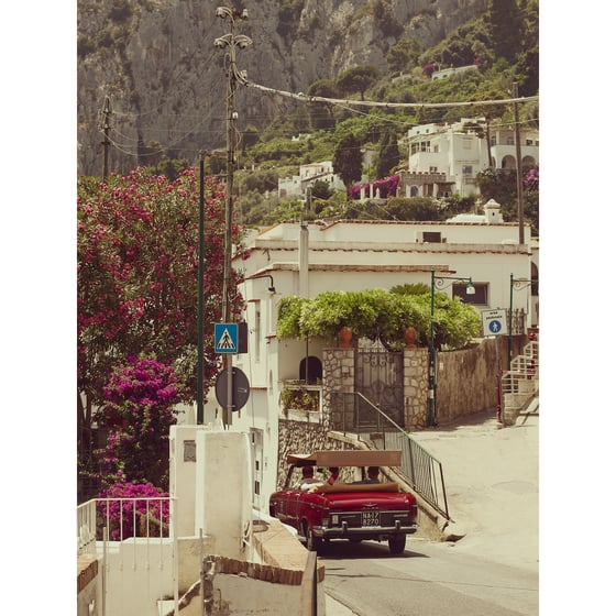 Image of The Drive (Il Giro) — Capri Vintage Car Fine Art Print