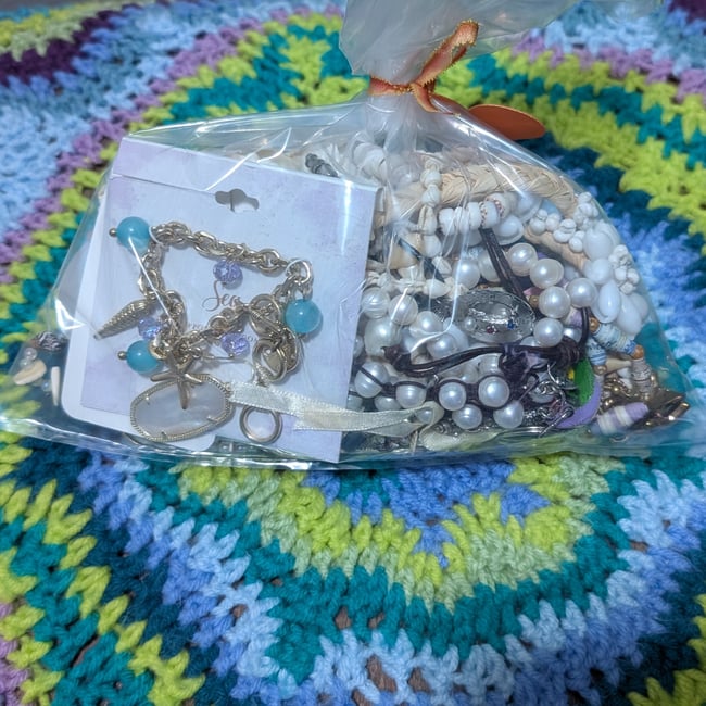 Femme Beachy Nautical Sea Shell Jewelry Mystery Grab Bag #8