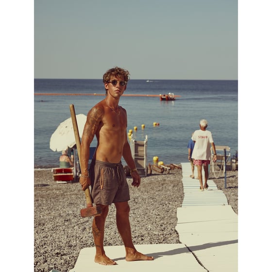 Image of Lifeguard on Camogli Beach (Ragazzo) — Camogli Fine Art Print
