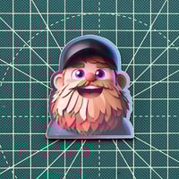 Image 1 of Happy Beard - Papercraft - Sticker