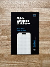 Image 1 of iPhone 16 Mobile Wireframe Sketchbook - Dot Grid (The Mobile Wireframe Series)