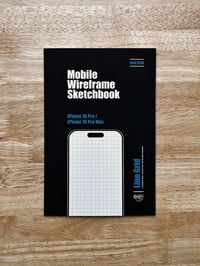 Image 1 of iPhone 16 Mobile Wireframe Sketchbook - Line Grid (The Mobile Wireframe Series)