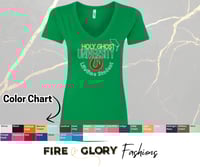 Image 5 of Holy Ghost University  - Women's V-Neck T-Shirt - Christian Faith Apparel | Christian Faith Clothing