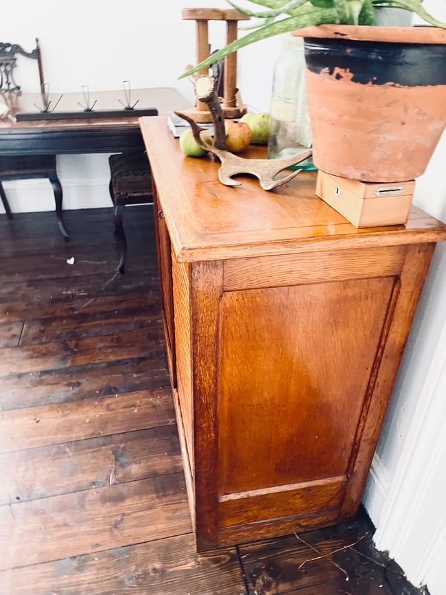 Antique Tambour Chest/ Double Fronted