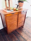 Antique Tambour Chest/ Double Fronted