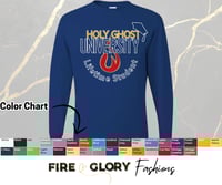 Image 6 of Holy Ghost University - Unisex Long Sleeve T Shirt - Christian FaithWear | Custom Apparel