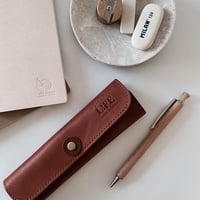 Image 1 of Trousse cuir pour 3 Stylos 