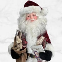 Image 1 of Burgundy Velvet Santa 