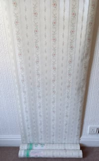 Image 4 of 1980s Vintage Crown Wallpaper Rolls - Flowers Floral Ditsy Stripe Vinyl Retro 70s - (Set of 3)