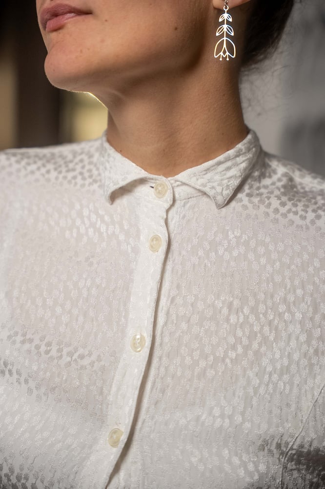 Image of Camicia bianca pois