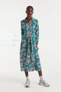 Image 1 of Vestido midi con estampado Onca 