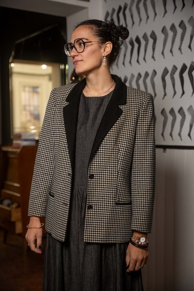 Image of Blazer pied de poule B&W